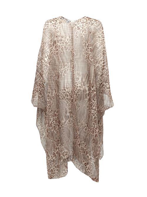 Maxi poncho in tulle plissé Animalier BLUGIRL | NA6013 T4289P9371